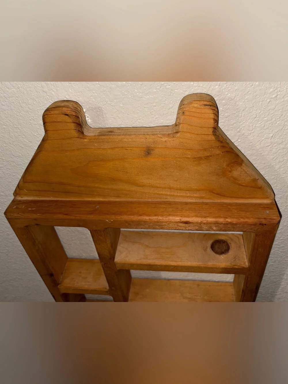 Vintage Wooden House Trinket & Miniature Display cubby Shelf